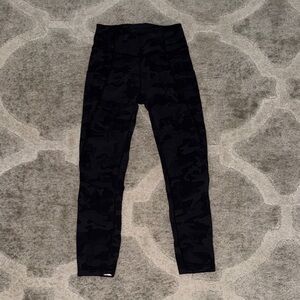 Lululemon Athletica Black Camouflage Leggings